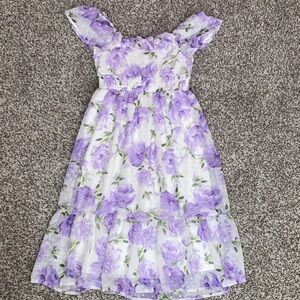 Floral Purple Kids Dress